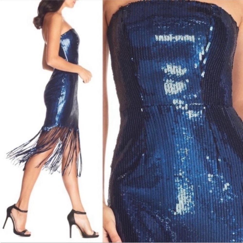 Dress The Population Jeanette Blue Sequin dress